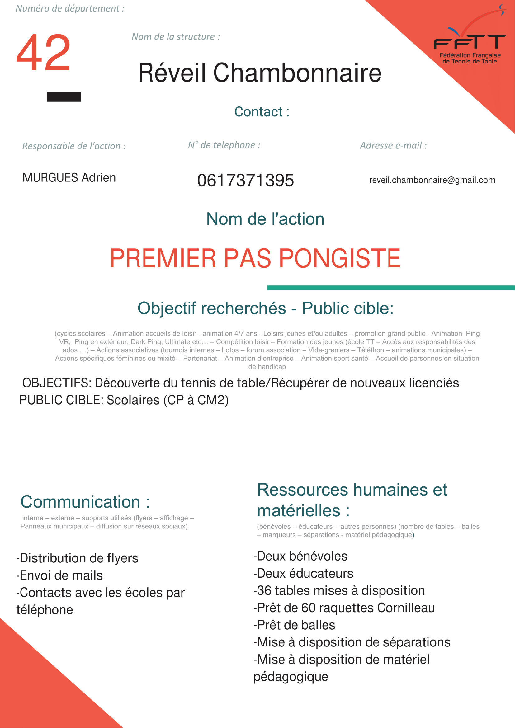 Réveil Charbonnaire - Orga PPP-1