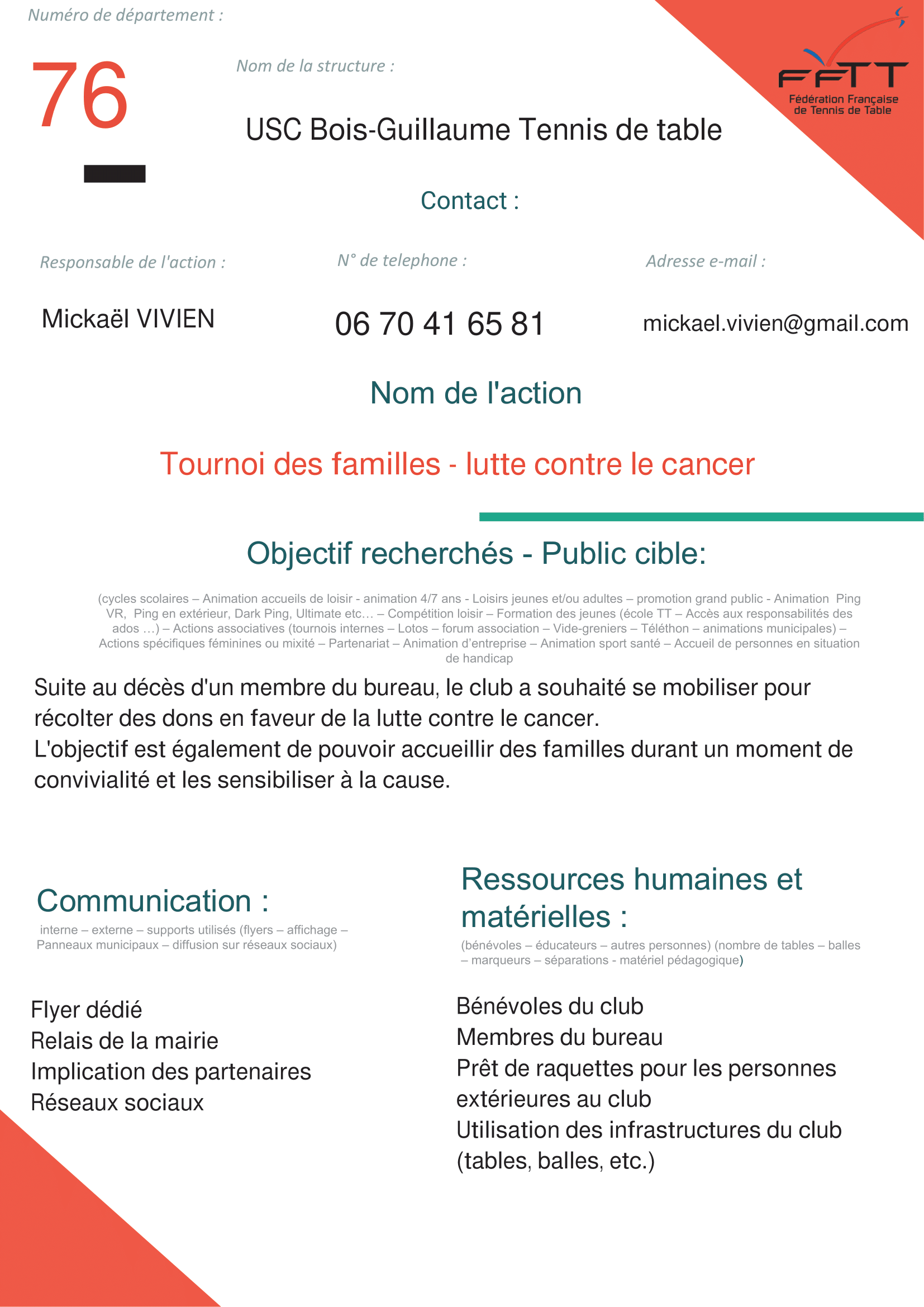 USC Bois Guillaume - Lutte contre le cancer-1