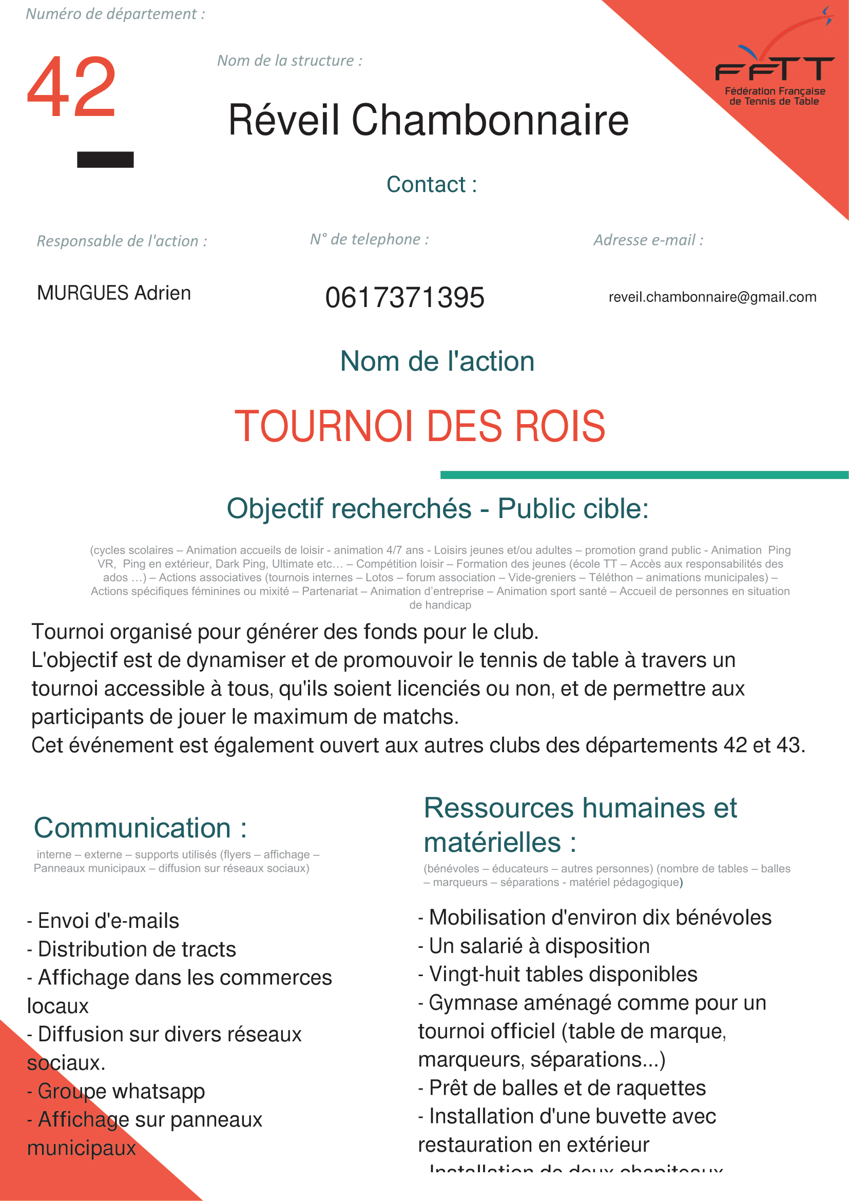 Réveil Chambonnaire - Tournoi des Rois-1