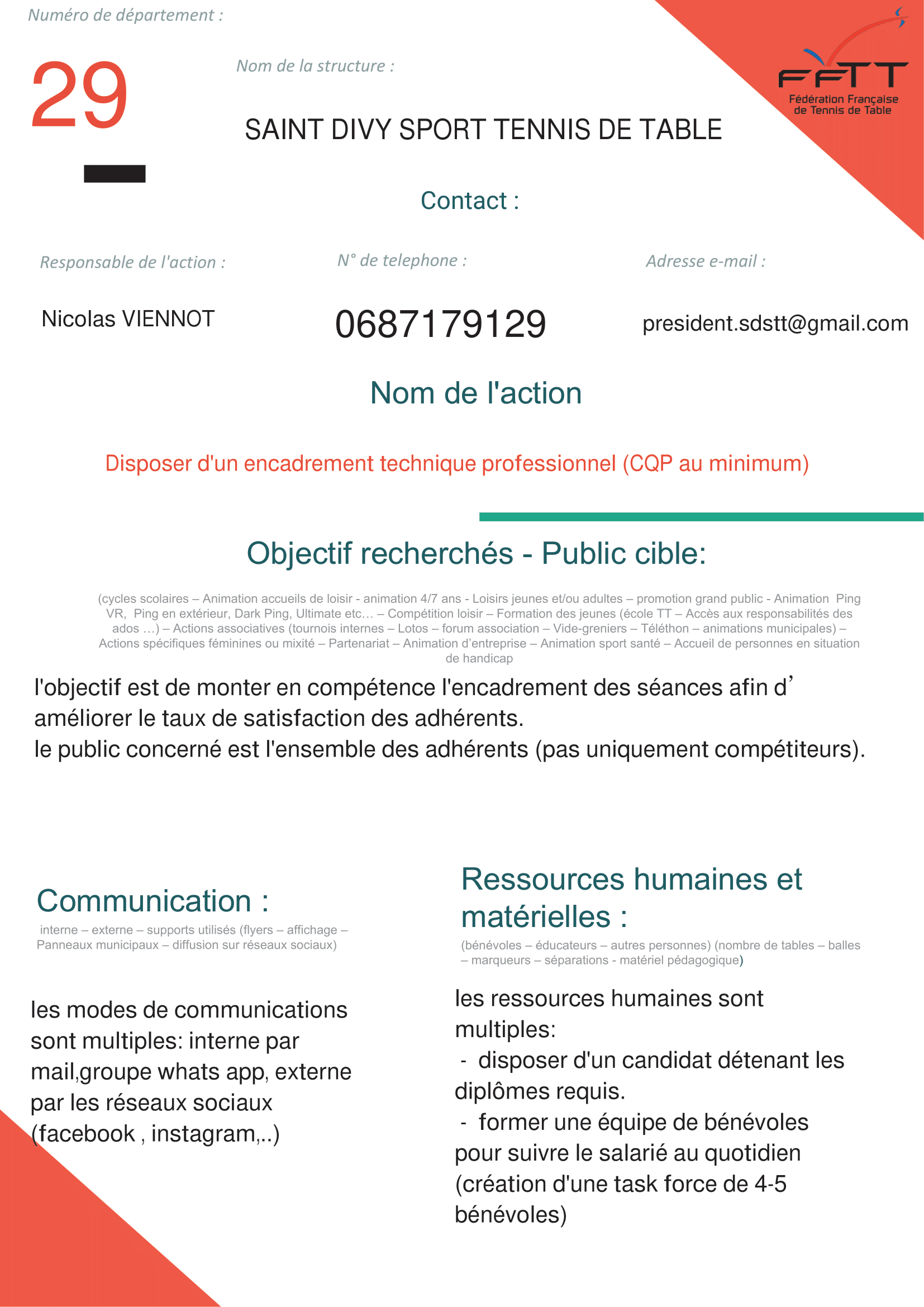 Saint Divy Sport TT- structuration encadrement pro-1