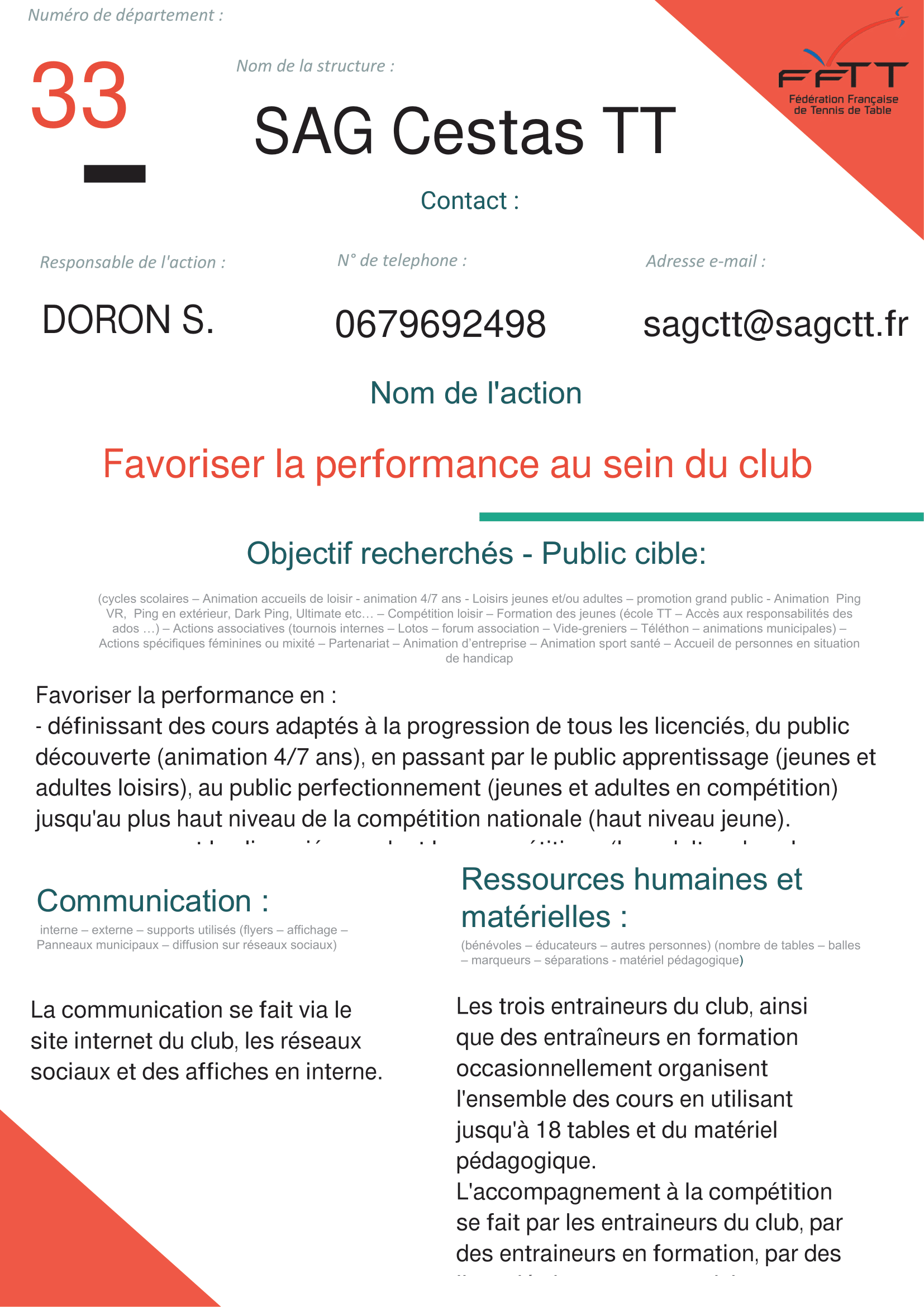 SAG CESTAS TT - Performance et entrainements-1