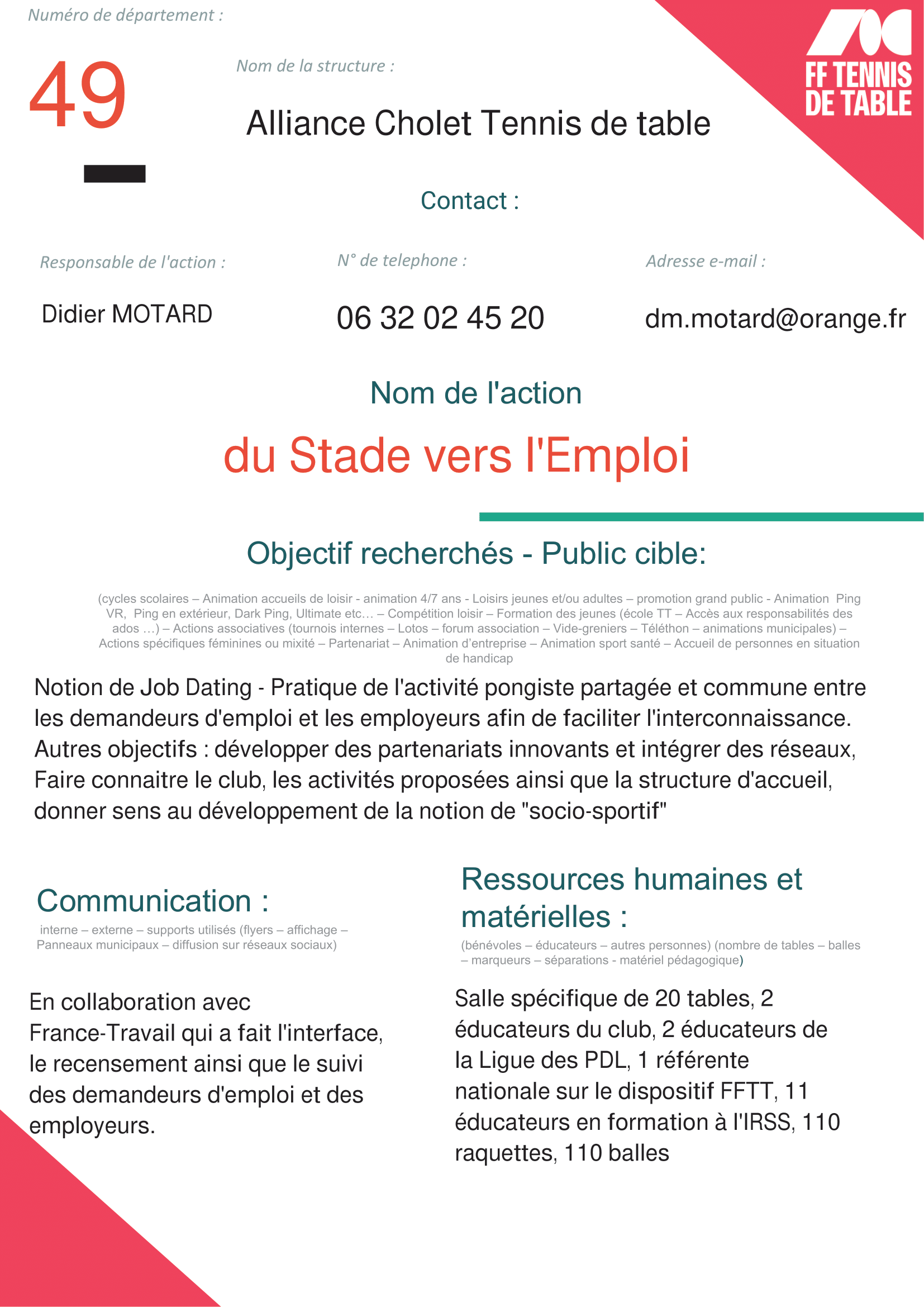 ACTT Cholet - Stade vers l'Emploi-1