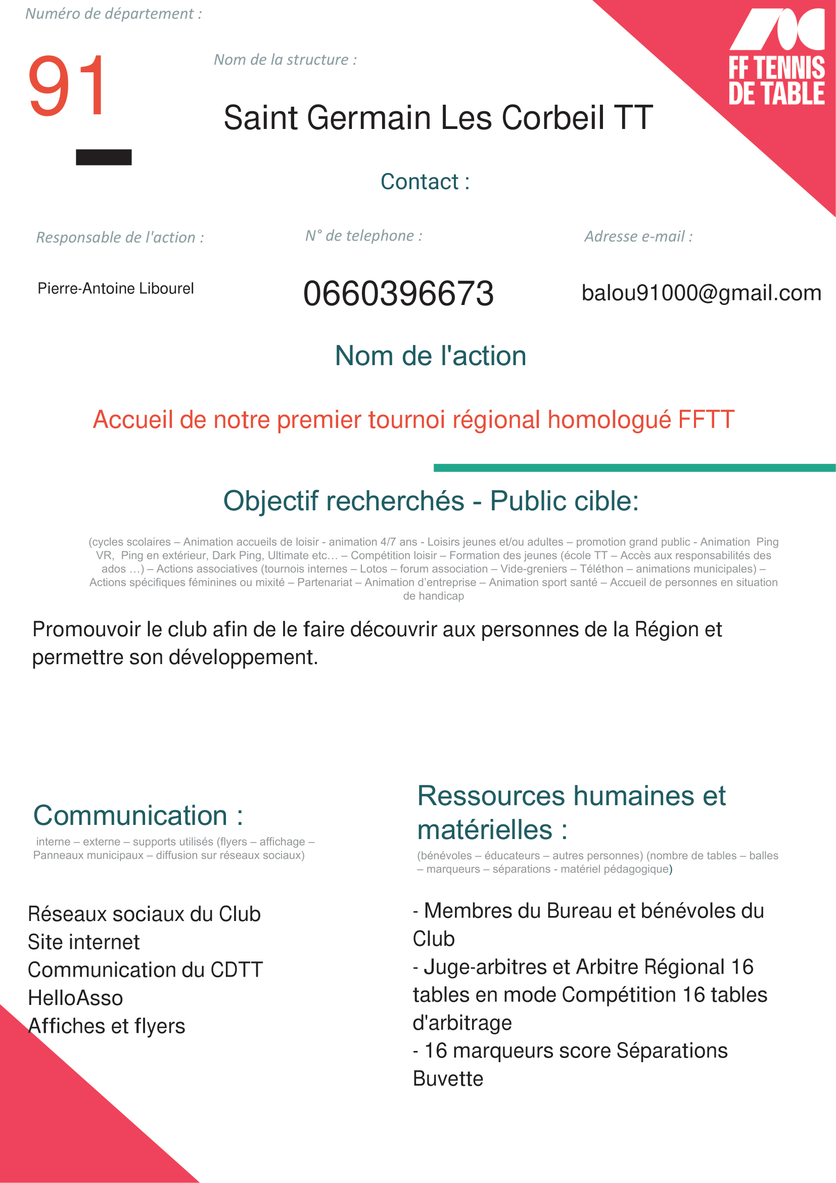 Saint Germain Les Corbeil - 1er tournoi homologué-1