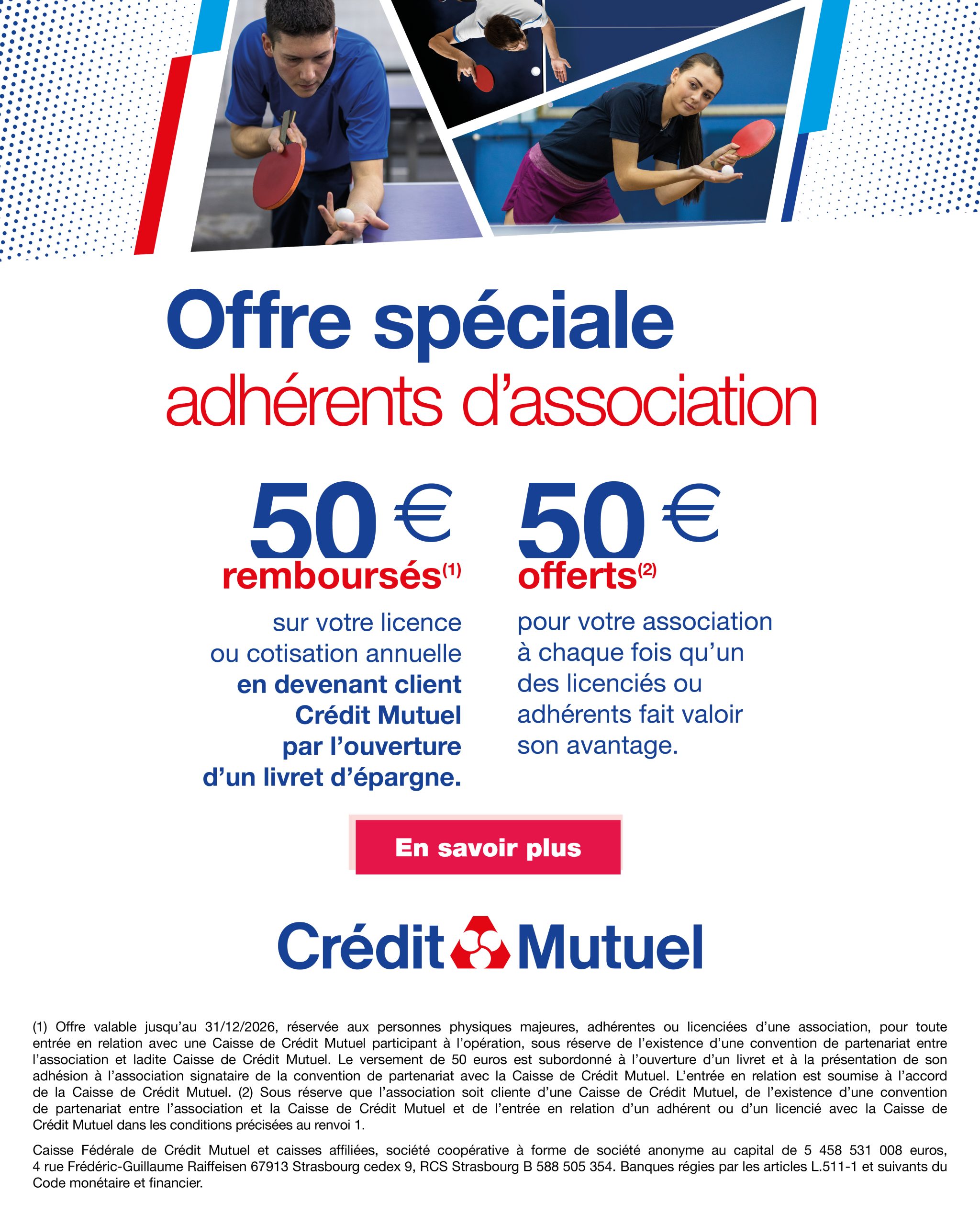 Offre 50/50 Crédit Mutuel